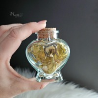 Stretchring in Herz Bottle , Blumen in der Flasche, spirituelle Geschenke, Blumengeschenke, Schmuck