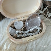 Bergkristall Geschenkset, spirituelle Geschenke, Kristall Set 4