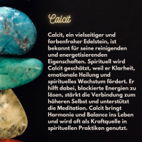 Blauer Calcit Tropfenanhänger, Edelsteinschmuck, Spirituelle Geschenke, Heilsteine, Edelstein