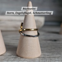 Verstellbarer Wunschgravur Ring Silber und Gold, Schmuck, Damenring, individuelle Ringe,