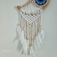 Mond Traumfänger, Wanddekoration im Boho Stil, Wandbehang, Dreamcatcher, Wanddesign, Wandkunst,