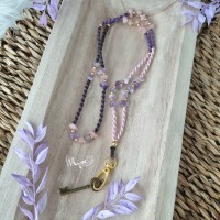 Schlüsselband mit Edelsteinen, Schmuck Accessoires, Spiritueller Schmuck im Boho Stil 4