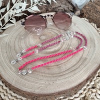 Bergkristall Brillenkette, Schmuck Accessoires, Spiritueller Schmuck im Boho Stil, Makramee