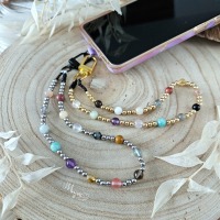 Kurze Perlen Handykette, Smartphone Accessoires, Taschenkette, besondere Geschenkidee, spirituelle