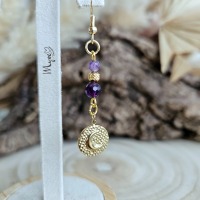 Mond Amethyst Ohrringe, Damenohrringe , Boho Schmuck, Ohrhänger, Edelstein Ohrringe 2