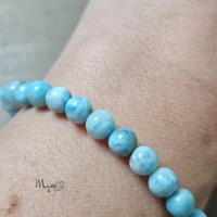 Larimar Kugelarmband, Edelsteinschmuck, Heilsteinschmuck, Damenarmband, spirituelle Geschenke 3