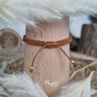 Makramee Armband mit goldenem Pfötchen, Damenarmband, Boho Schmuck, Erinnerungs Geschenk 4