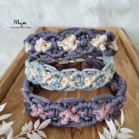 Makramee Halsband, Hundehalsband im Boho Stil, Geschenke für Hundeliebhaber, Hunde Accessoires