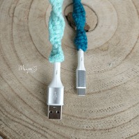 Ladekabel iPhone / USB C, beknüpfte Ladekabel, Geschenkidee 13