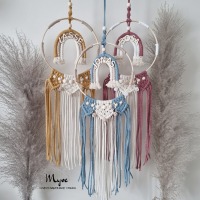 Regenbogenring, Wanddesign, Wanddekoration im Boho Stil, Handgemachte Geschenkidee, Wandbehang für