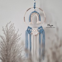 Regenbogenring, Wanddesign, Wanddekoration im Boho Stil, Handgemachte Geschenkidee, Wandbehang für