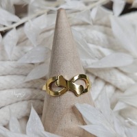 Endless Love Knochen Ring Gold, spiritueller Schmuck, Damenring, Erinnerungsschmuck, Gravurring