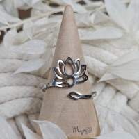 Lotus Ring Silber, spiritueller Schmuck, Damenring, Statement Ring,