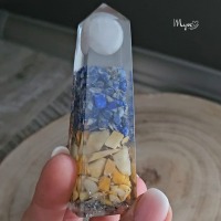 Lapislazuli / gelber Aventurin Obelsik, Heilsteindeko, spirituelle Geschenke, Kristalldeko 3