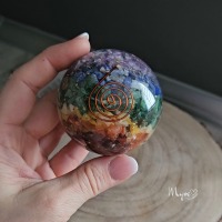 Chakra Orgonit Kugel, Heilsteindeko, spirituelle Geschenke, Kristalldeko