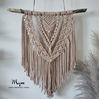 Makramee Wandbehang Sally, Wanddesign, Wanddekoration im Boho Stil, Handgemachte Geschenkidee