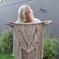 Makramee Wandbehang Sally, Wanddesign, Wanddekoration im Boho Stil, Handgemachte Geschenkidee 4