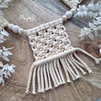 Makramee Wimpelkette Quadratisch, Girlande Boho, Raumdeko, Wimpelgirlande, Wohnmobil Deko 3