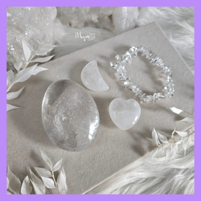 Bergkristall Geschenkset, spirituelle Geschenke, Kristall Set - Bergkristall Set aus Xxl Handstein,