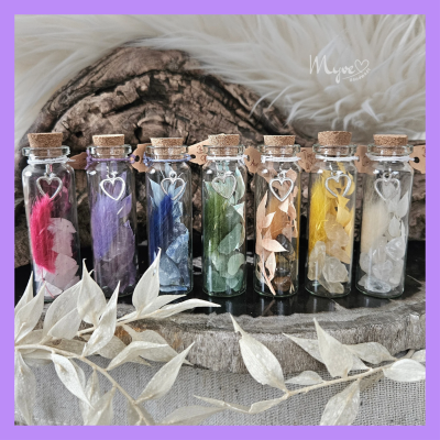 Mini Kristall Flower Bottle , Blumen in der Flasche, spirituelle Geschenke, Blumengeschenke,