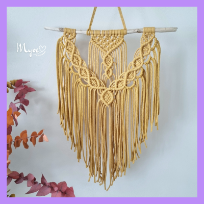 Makramee Wandbehang Mia, Wanddeko, Boho Deko, Dekoration - Wandbehang Mia im Boho Stil