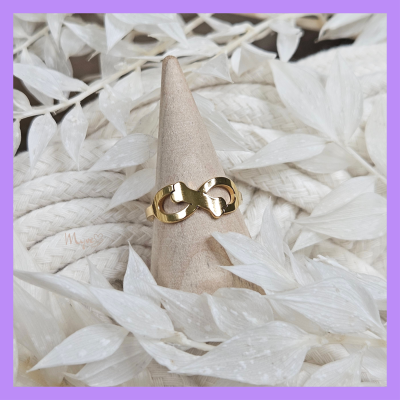 Endless Love Knochen Ring Gold, spiritueller Schmuck, Damenring, Erinnerungsschmuck, Gravurring