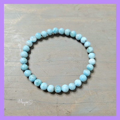 Larimar Kugelarmband, Edelsteinschmuck, Heilsteinschmuck, Damenarmband, spirituelle Geschenke -