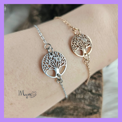 Lebensbaum Armband, Edelstahlschmuck, Damenarmband, spirituelle Geschenke, - Lebensbaum Armband aus