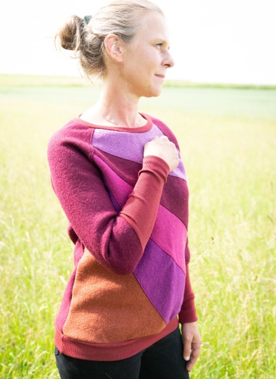 Walk Pullover für Damen in Rottönen, Winter Kleidung Walk Pulli in Rot - Gr. 34 bis 54