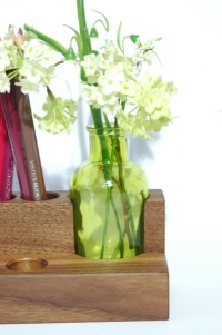 Stifthalter, Kosmetikständer mit Vase in Nuss 3