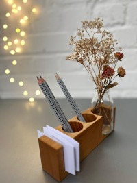 zero waste Stiftehalter aus heimischen Hölzern, Büro, Schreibtisch Organizer, Homeoffice, Vase