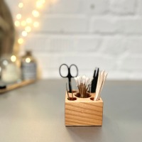 zero waste Bad Organizer aus Holz, Kosmetikständer, Aufbewahrung im dänischen Design,