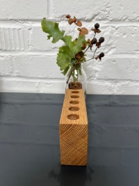 Stiftehalter aus Holz, Schreibtisch Organizer, Homeoffice Aufbewahrung, Vase für Trockenblumen,