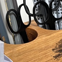 personalisierter Stiftehalter aus Eiche, Büro, Schreibtisch Organizer, Homeoffice, Vase für