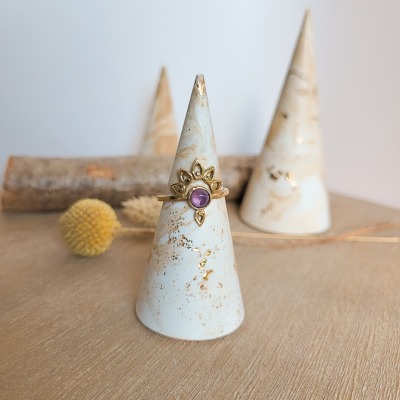 Ring Pua la - messing | amethyst | Gr. 57