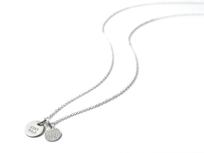 Mottokette LEO - Individualisierte Halskette mit handgestempeltem Namen Spitznamen Geburtsdatum
