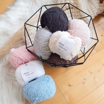 Rico Design: Baby Teddy aran flauschige Wolle zum Häkeln - Teddywolle für deine Amigurumis