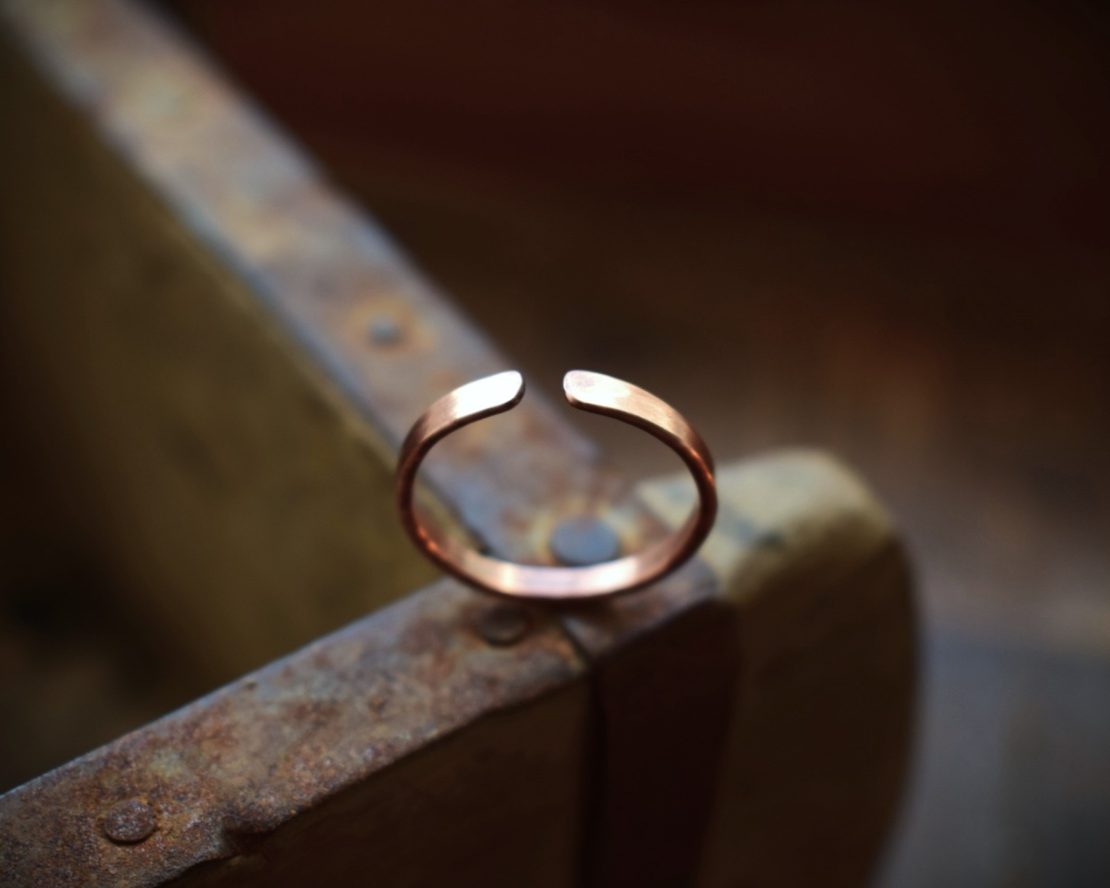 offener Ring aus reinem Kupfer 10