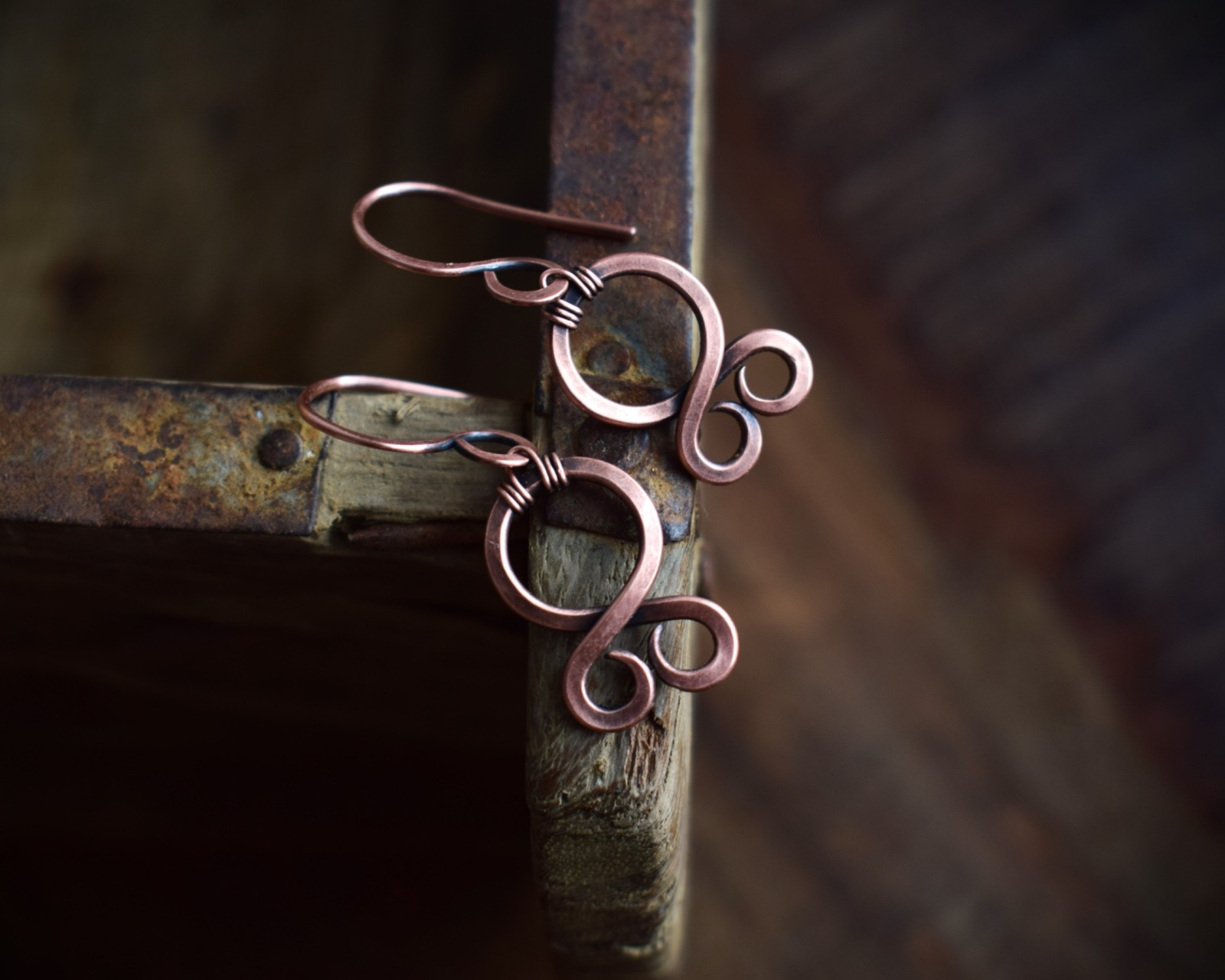 Trollkreuz Ohrringe aus Kupfer als Wikingerschmuck 6