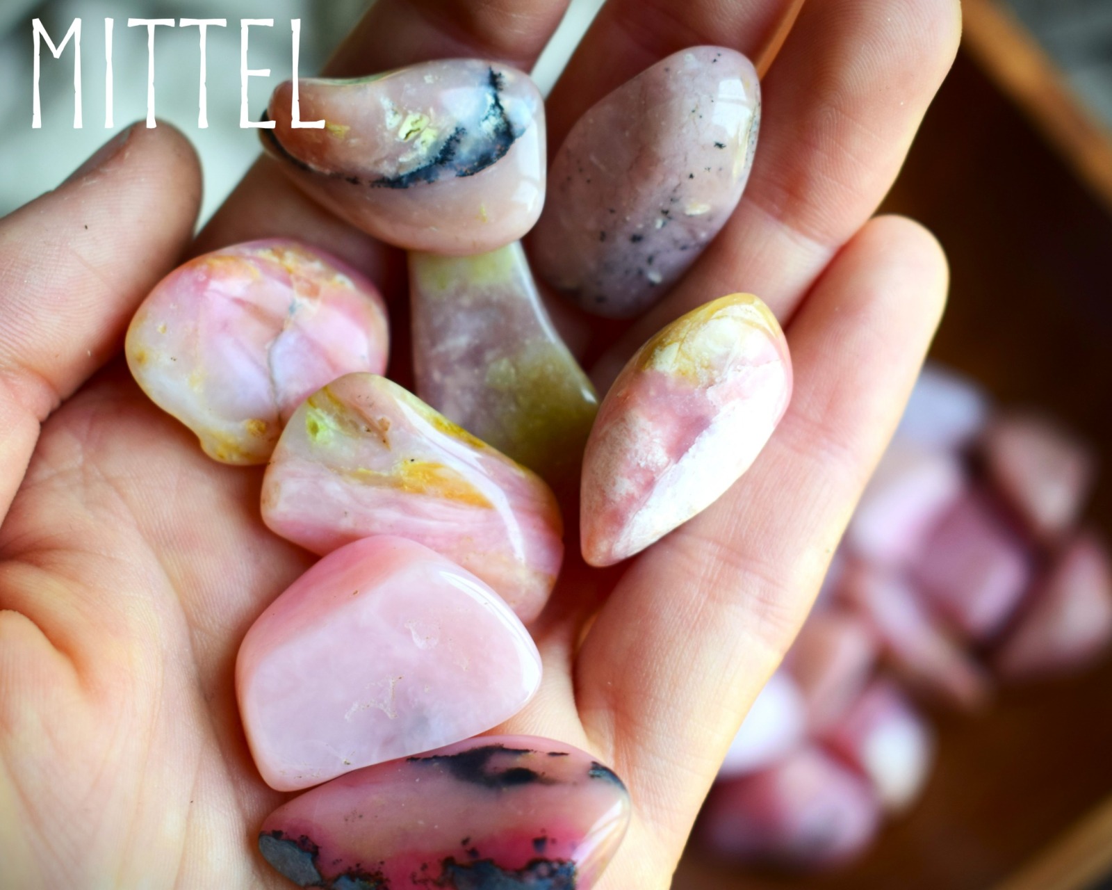 rosa Anden Opal Trommelsteine aus Peru - Pinkopal 4