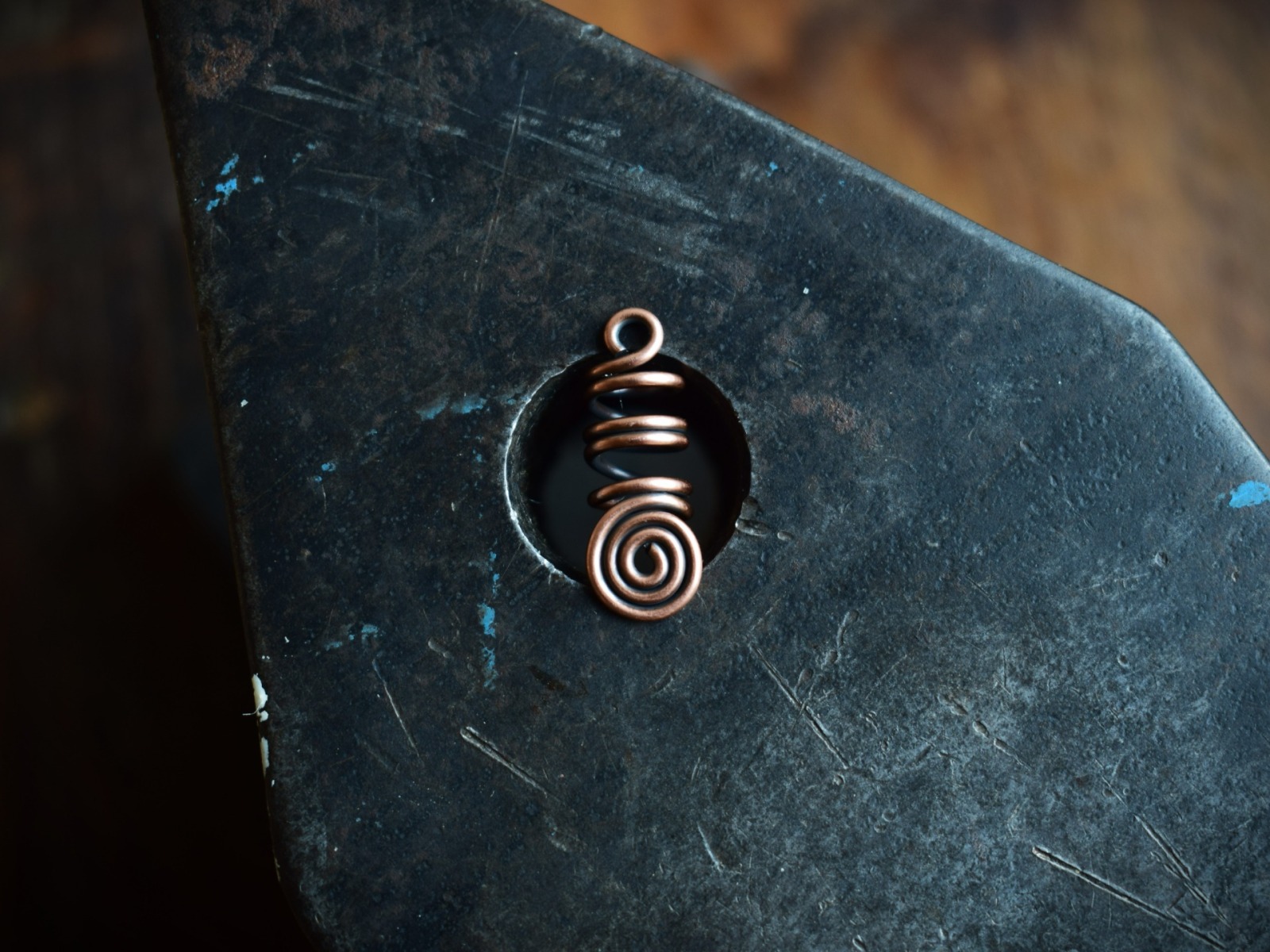Wikinger Haarperle / Dreadspirale aus Kupfer von 5mm bis 8mm Durchmesser 4