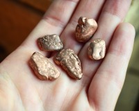 reine Kupfer Nuggets 3 Stück - natürliches Kupfer als Mineral 4