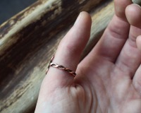 keltischer Fingerring aus Kupfer mit Spiralen für Ringgröße 60 3