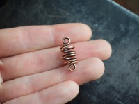 schlichte Haarperle / Dreadspirale aus Kupfer von 4mm bis 8mm Durchmesser 5