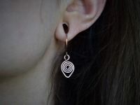 keltische Spiral Ohrringe aus Kupfer, klein 2