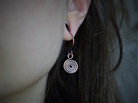 keltische Spiral Ohrringe aus Kupfer, filigran 2