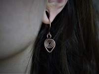 keltische Spiral Ohrringe aus Kupfer, groß 3