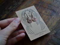 keltische Spiral Ohrringe aus Kupfer, filigran 7