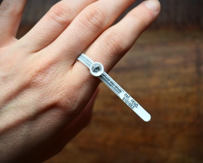 Ringmaßband zur Bestimmung der Ringgröße - Wiederverwendbarer Ring Sizer