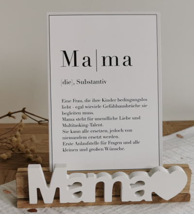 Kartenhalter Holz - Kartenhalter Holz Geschenkeset zum Muttertag Raysin Postkarte Definition Mama